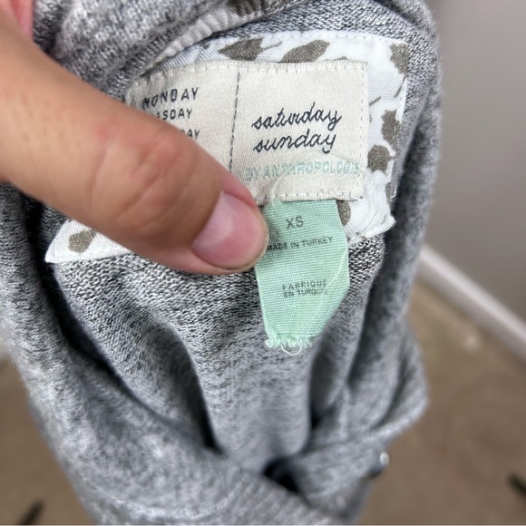 Saturday Sunday by anthropologie long sleeve soft knit burron up turtle neck - Picture 3 of 11